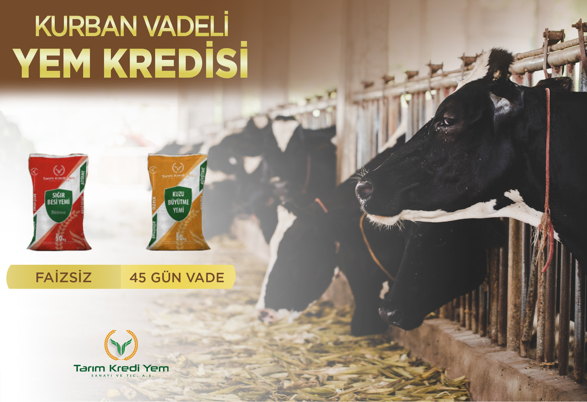 Tarım Krediden Kurban vadeli yem kampanyası 