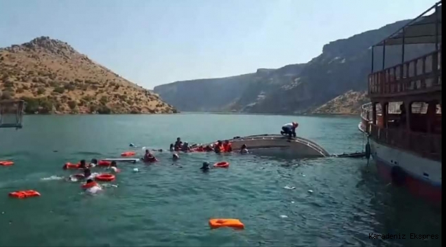 Şanlıurfa Halfeti'de tur teknesi battı 