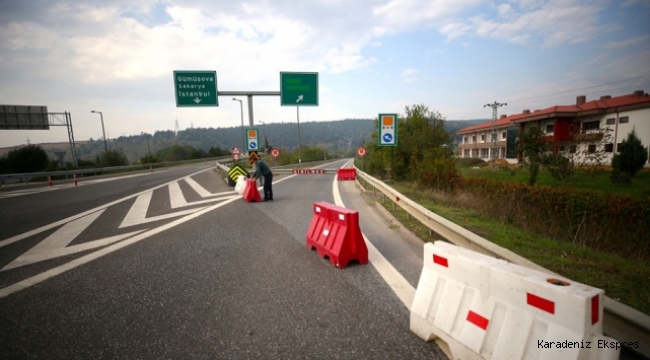 BOLU DAĞI TÜNELİ ANKARA YÖNÜ TRAFİĞE KAPATILDI