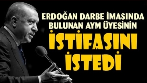 Erdoğan 'ışıklı' imasında bulunan AYM üyesi Engin Yıldırım'ın istifasını istedi