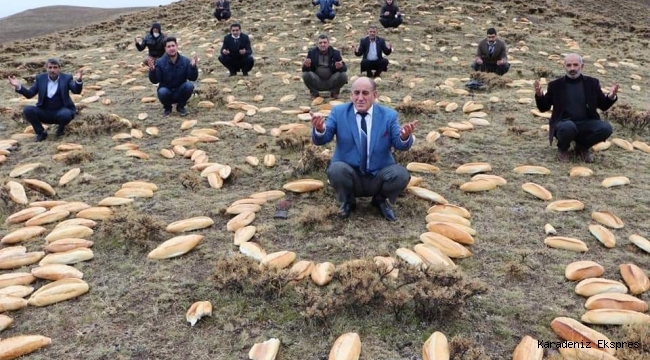 Erzurum'da doğaya yine 2001 ekmek bıraktılar