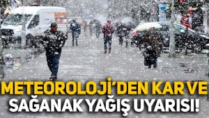 Meteoroloji'den kar ve sağanak yağış uyarısı!