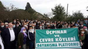 Ünye Üçpınar'da Oturma Eylemine Yoğun Destek! 