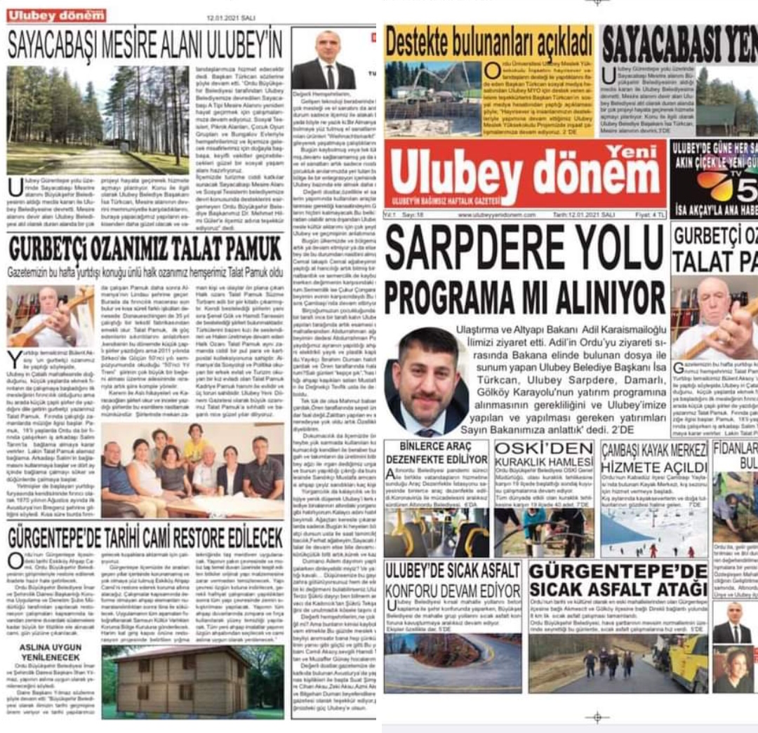 GURBETTEN SILAYA “ULUBEY’DE KAYBOLMAYA YÜZ TUTMUŞ MESLEK ve EL SANATLARI”