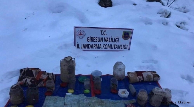 Giresun'da teröristlere ait depo ele geçirildi