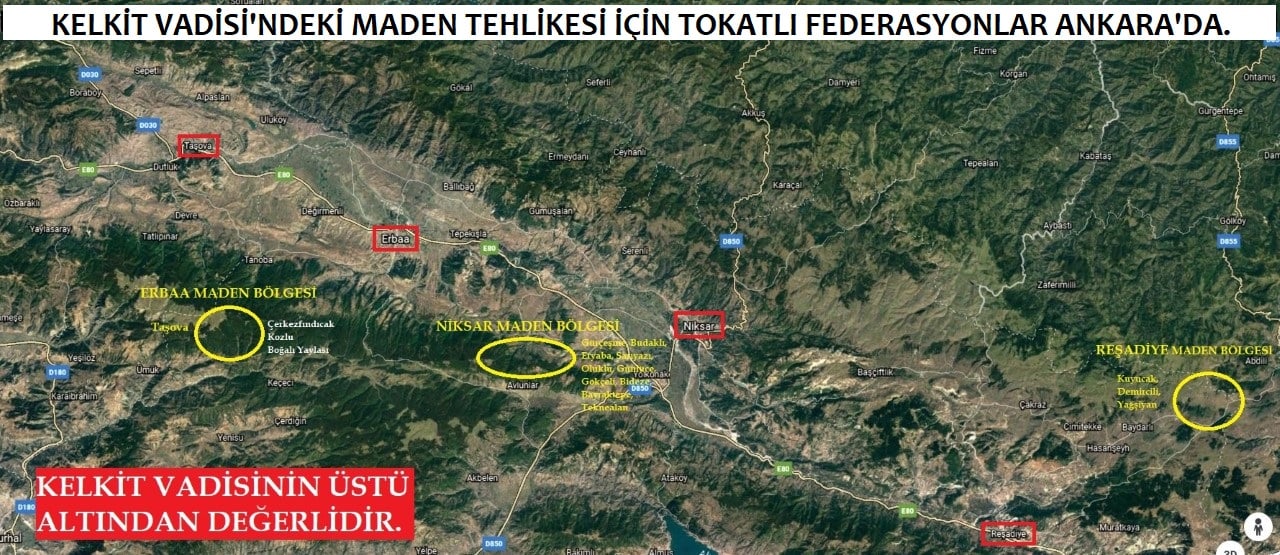  TOKAT'LI FEDERASYON BAŞKANLARININ BÖLGEMİZDEKİ MADENLERLE İLGİLİ ANKARA ZİYARETİ AÇIKLAMASI