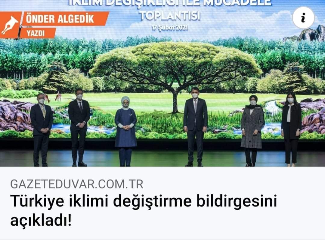 Türkiye iklimi değiştirme bildirgesini açıkladı!