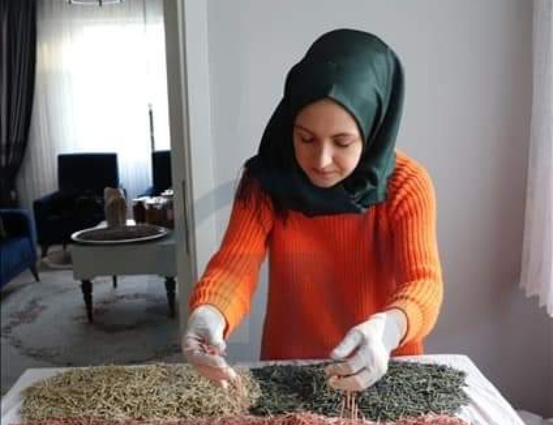 Büşra Nur Çifci, mesleği yerine yöneldiği çiftçilikle geçimini sağlıyor 