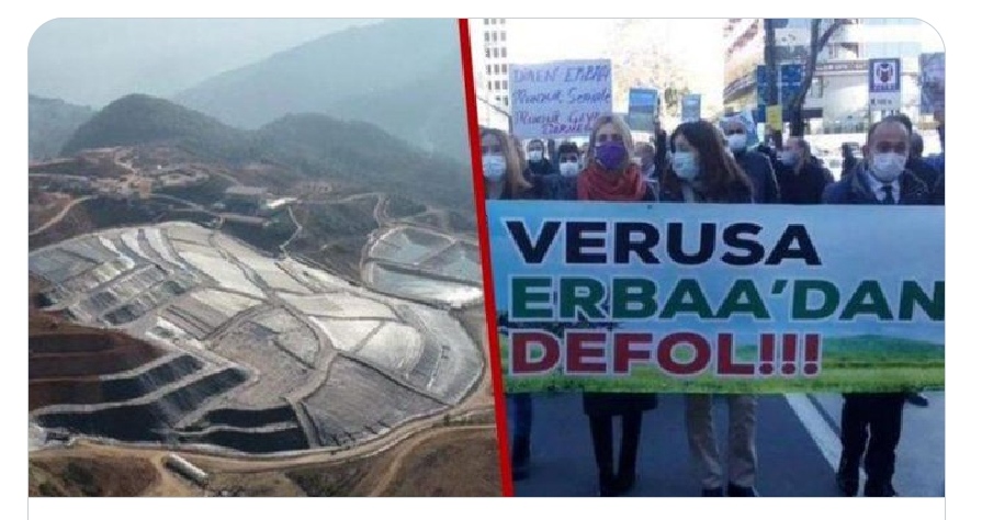 Tokat’ın Erbaa İlçesi’nde yapılmak istenen kimyasal maden çalışmasına karşı halk ayakta