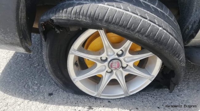 Lastiklerden biri patladığında otomobili savrulmadan durdurmak