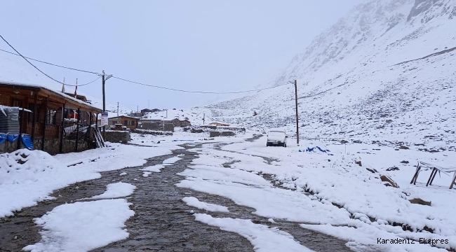 Doğu Karadeniz'de kar kalınlığı 30 santimetreyi buldu 