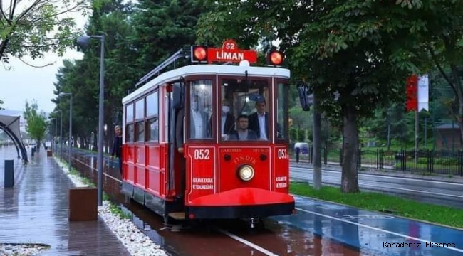 ORDU SAHİLİNE NOSTALJİK TRAMVAY