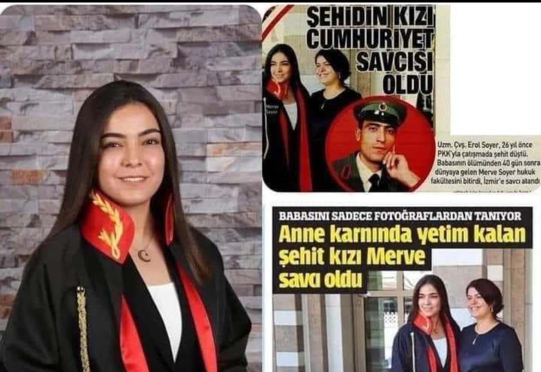 Şehit kızı Merve Soyer savcı oldu... 