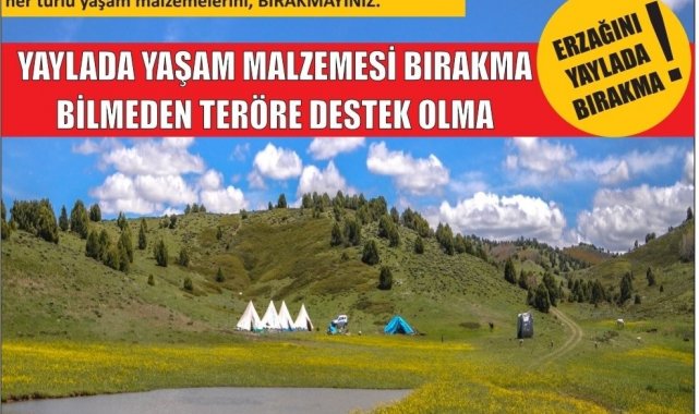 Tunceli Valiliği'nden yaylalara çıkan vatandaşlara terör uyarısı !...