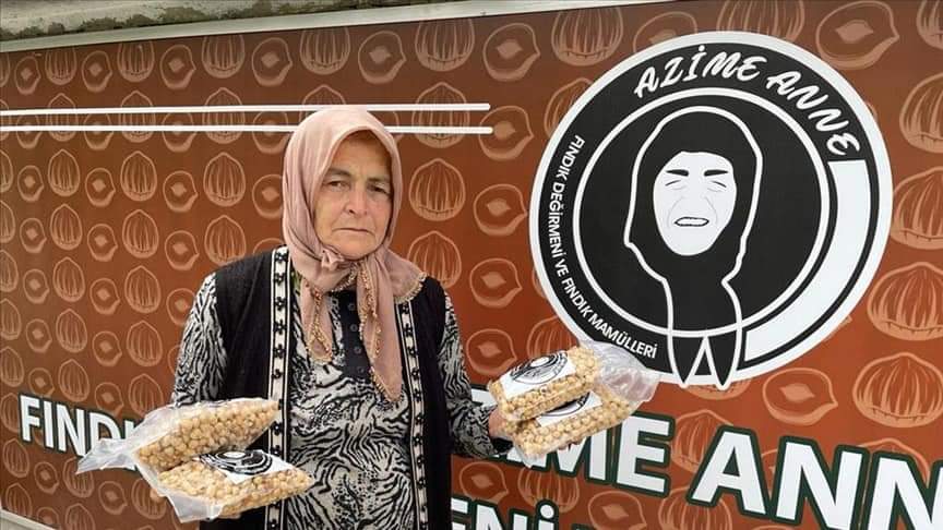 GİRESUNLU 69 YAŞINDAKİ AZİME DİZDAR, KÖYÜNDE FINDIK İŞLEME TESİSİ KURDU