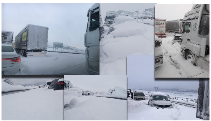 Antep-Adana yolu kapandı, binlerce kişi mahsur kaldı