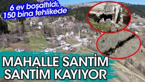 Mahalle santim santim kayıyor. 6 ev boşaltıldı, 150 bina tehlikede