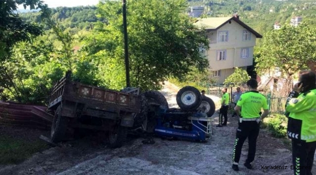 Devrilen traktörün altında kalan sürücü hayatını kaybetti