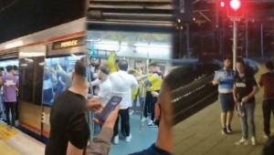 Fenerbahçe taraftarları Marmaray’da 3 Trabzonsporlu taraftara linç girişiminde bulundu