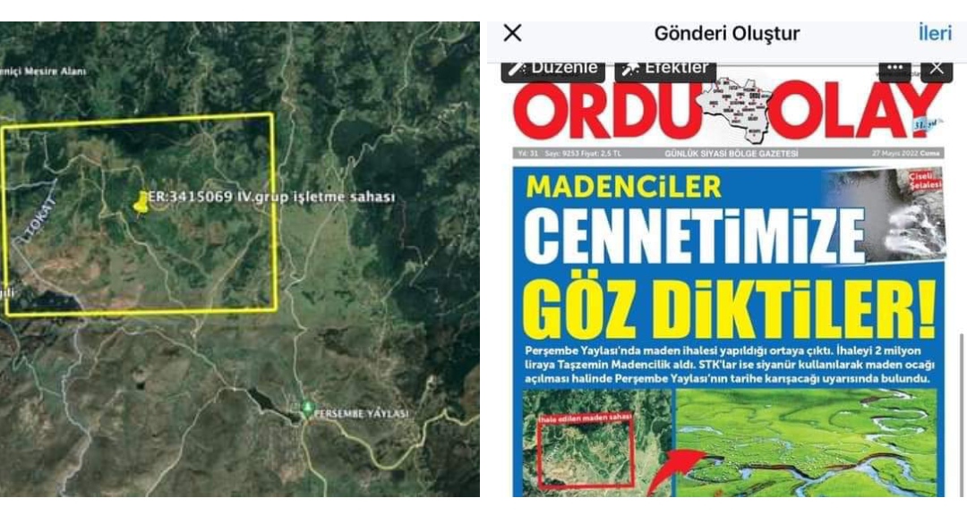 'Maden Sahası' Belası Şimdi de Aybastı'nın Başında!