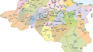 ORDU VE İLÇELERİ KÜLTÜR VE TURİZM HARİTASI 