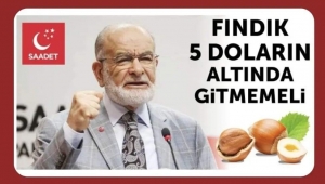 Başkan Karamollaoğlu: Fındık özel bir ürün 5 usd olmalı 