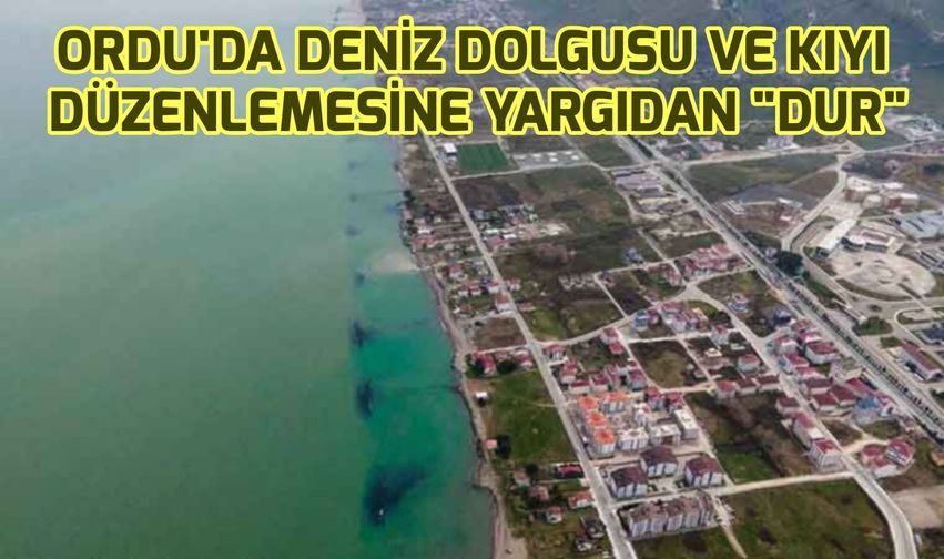 Ordu Büyükşehir Belediyesi'nin deniz dolgusu ve kıyı düzenleme projelerine yargı 'dur' dedi