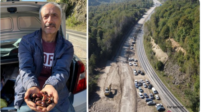 Bartın'da kestane için uzun araç kuyruğu: 'Pazarda daha pahalı'