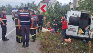 Ordu'da fındık işçilerini taşıyan minibüs kaza yaptı: 5'i çocuk 17 yaralı