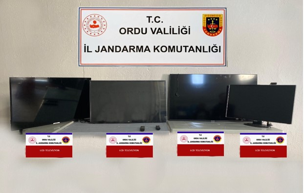 Ordu da 4 adet TV. Çalan bir kişi yakalanarak tutuklandı 