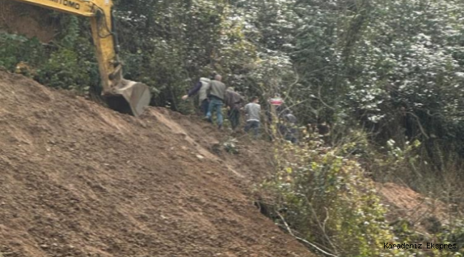 Trabzon'da alt yapı çalışması sırasında göçük: 3 işçi toprak altında kaldı