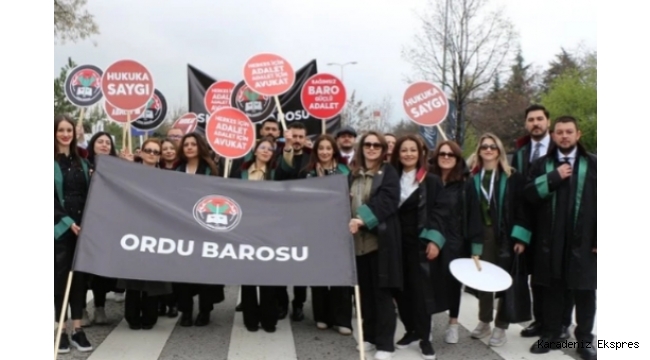 Ordulu Avukatlar  Ankara'da 'hukuka 'Saygı' Yürüyüşü