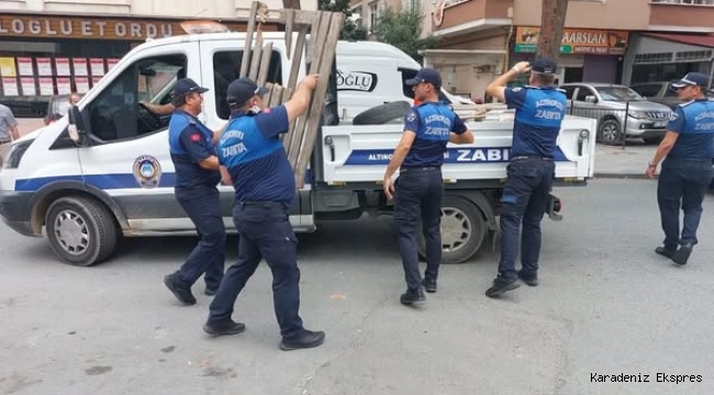 ALTINORDU’DA KALDIRIM İŞGALLERİNE ZABITA DENETİMİ