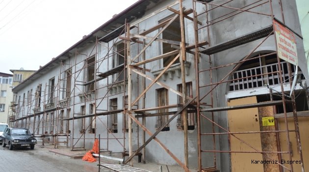 Boyabat Kasaplar Çarşısı'nda restorasyon çalışmaları