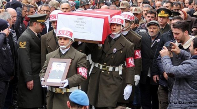 Çığda şehit düşen Dinç son yolculuğuna uğurlandı