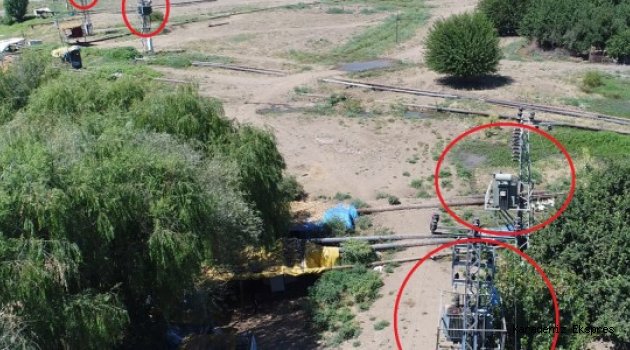 Dicle EDAŞ'tan kaçak elektrik kullanımına karşı drone ile mücadele