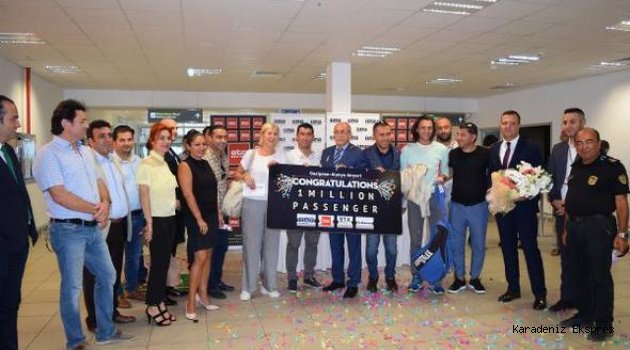 Gazipaşa-Alanya Havalimanı, 1 milyonuncu yolcuyu karşıladı