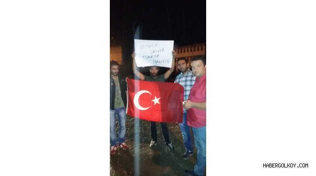 GÖLKÖY GENÇLERİ TERÖRÜ PROTOSTO YÜRÜYÜŞÜ YAPTI