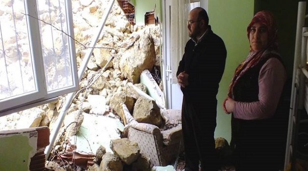 HEYELAN EVİN DUVARINI PATLATTI