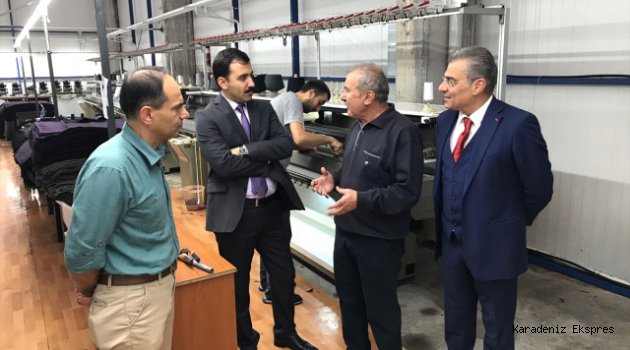 Kaymakam Koşal'ın fabrika ziyareti