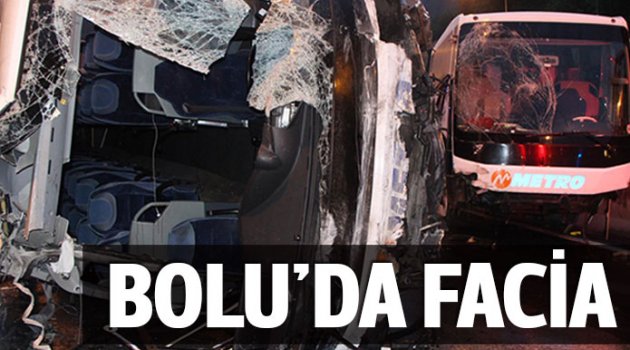 Ordu-İstanbul Otobüsü Bolu'da kazaya karıştıı: 6 ölü, 40 yaralı