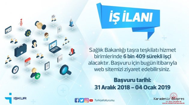 Sağlık Bakanlığı 6 bin 409 sürekli işçi alacaktır