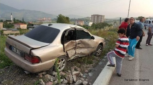 Samsun'da trafik kazası: 2 yaralı
