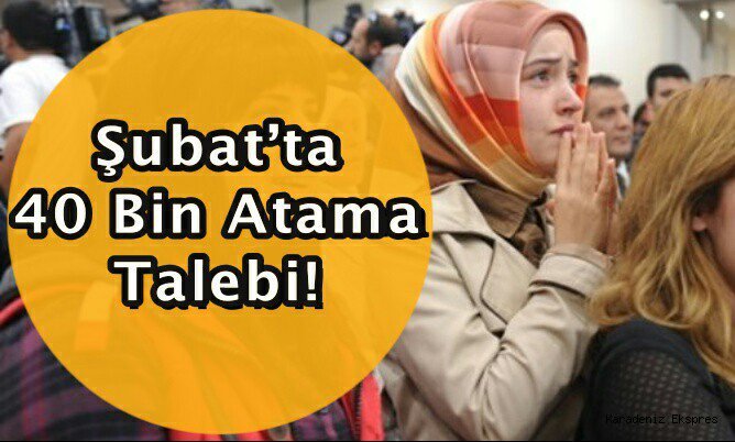 ŞUBAT ayında en az 40 bin öğretmen ataması talebi Twitter'da TT oldu