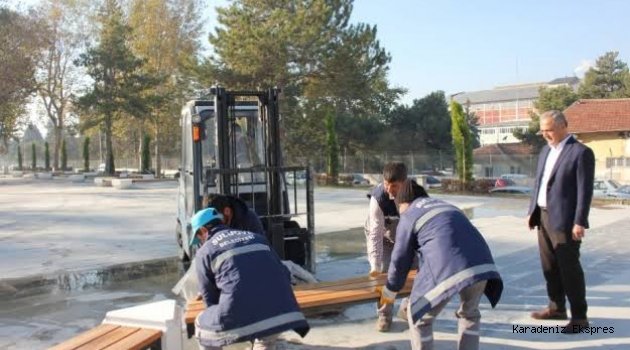 Suluova 15 Temmuz Demokrasi Meydanı yapım çalışmaları