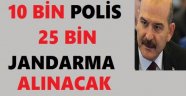 25 bin jandarma 10 bin polis alınacak