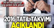 2016’da Ne Kadar Tatil Yapacağız ?