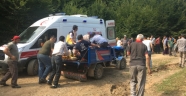 Düzce'de pat pat devrildi: 1 yaralı