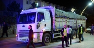 Freni arızalanan pancar yüklü kamyonu 4 kilometre sonra durdurabildi