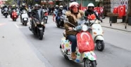 Motosikletlerle "Cumhuriyet Bayramı" korteji